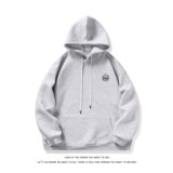 烫花大码340克重磅华棉复合潮流休闲连帽卫衣W4266-P42【特价】，男装卫衣，电商A007-1