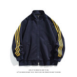 休闲立领套头长袖上衣男女条纹高级感卫衣外套W4694-特价P52，女装短外套，电商A007-1