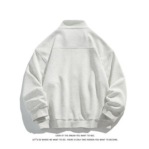 美式开衫卫衣宽松情侣基础款休闲运动外套上衣W4689-特价P52图片
