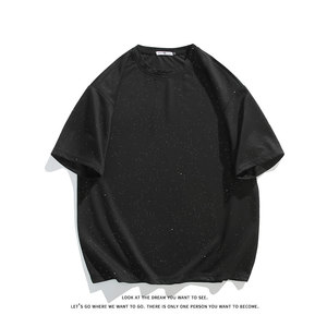 夏季潮流重磅满天星空亮片半袖短袖T恤情侣装T3526-P17【特价】图片