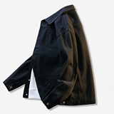 工装风翻领牛仔夹克男休闲宽松纽扣多口袋长袖外套JB80-特价P53，男装夹克，电商A007-1