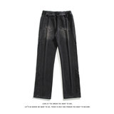 牛仔裤男直筒宽松大码抽绳美式裤子长裤K8483-P48【特价】，男装牛仔裤，电商A007-1