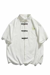 夏季潮流风新中式绣花大码休闲男短袖衬衫DC2182-P36【特价】图片