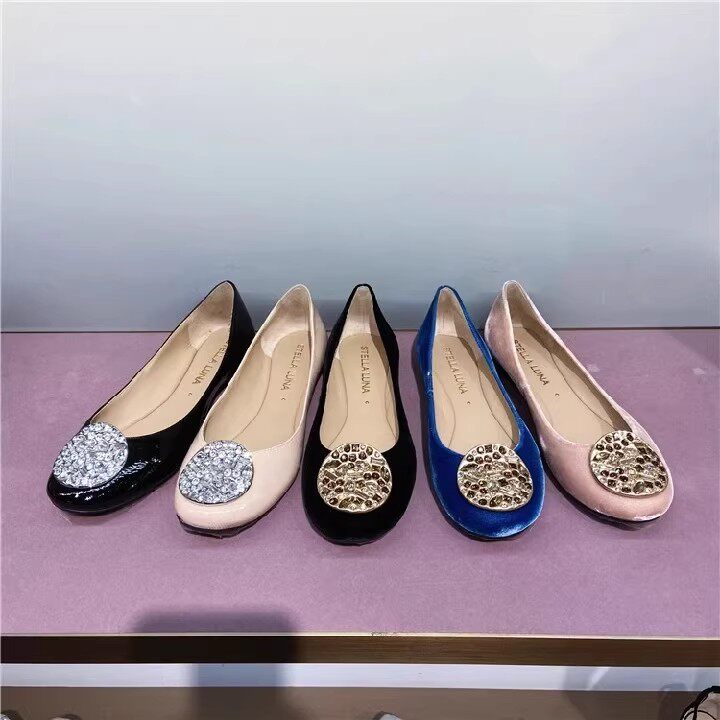 STELLA LUNA 2023秋冬女水钻平底芭蕾跳舞鞋 乐福鞋 SLP/SL321086