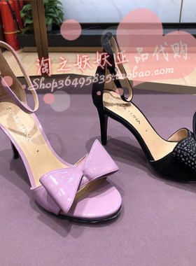 STELLA LUNA  超大蝴蝶结一字带细高跟鱼嘴凉鞋 SLP321045-2580