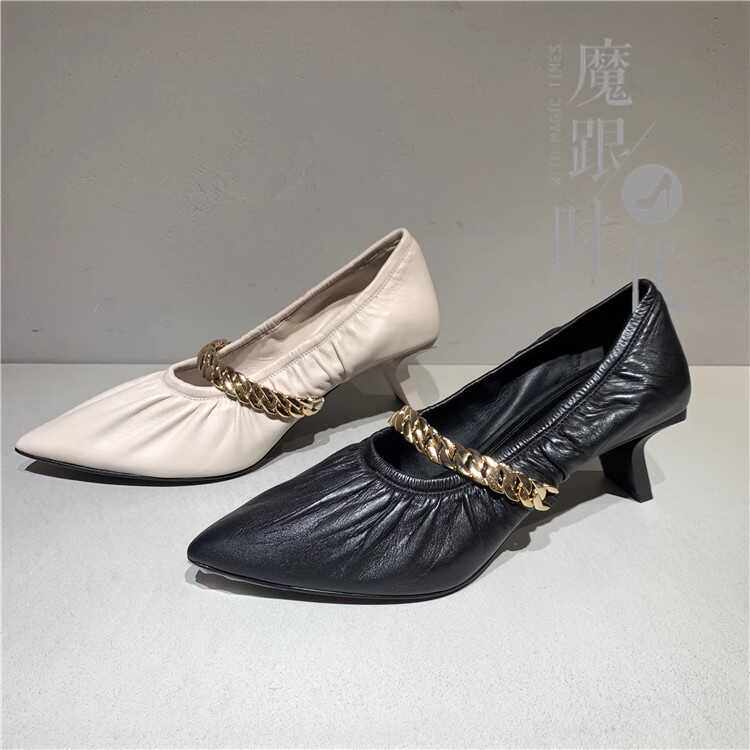 STELLA LUNA 2023年秋冬尖头浅口软牛皮高跟鞋 SL323033 SL323030