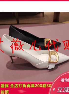 STELLA LUNA女鞋 BRASS TACKS金属扣尖头浅口时装高跟鞋 SL124030