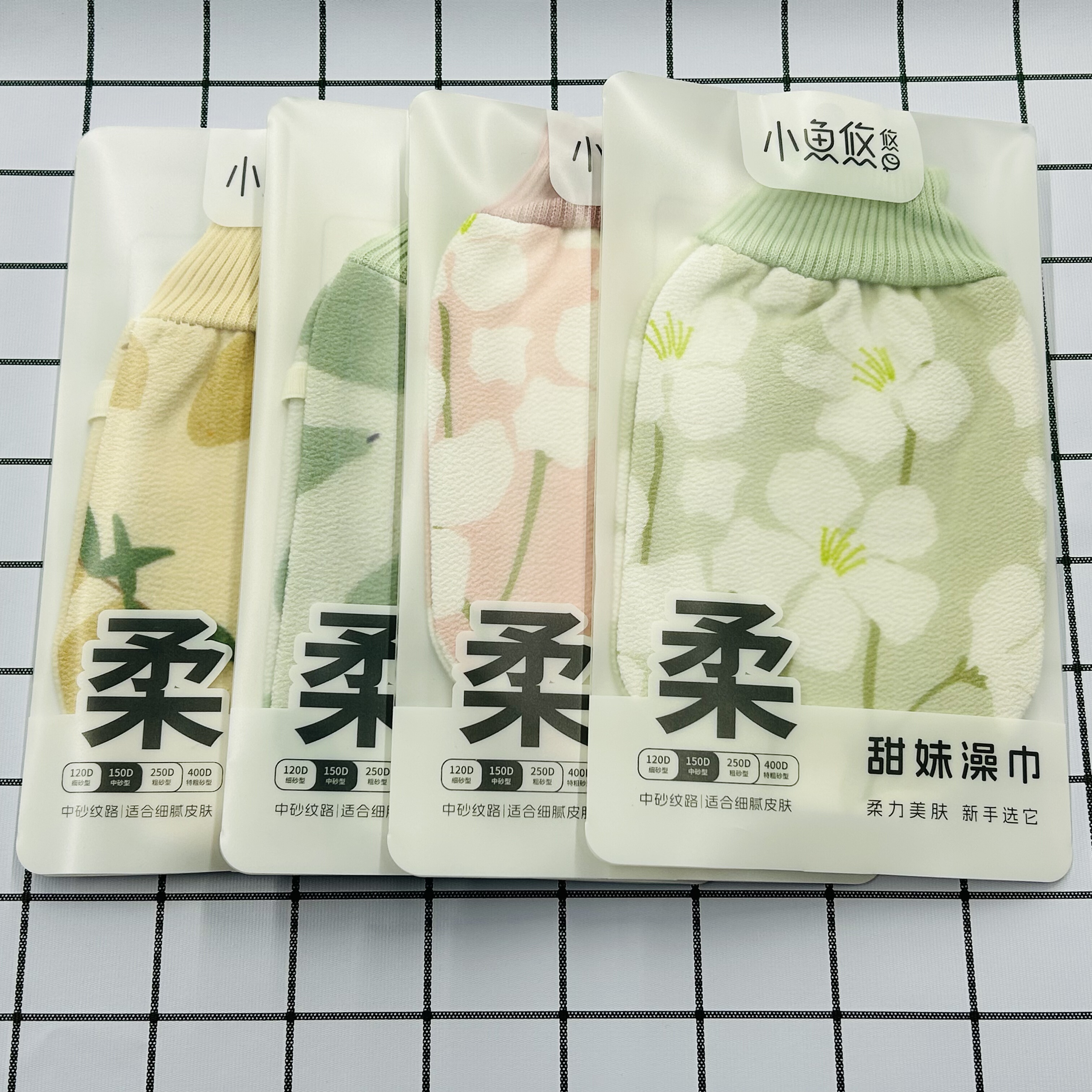 小鱼悠悠搓澡巾洗澡巾强力搓泥神器家用中砂长条擦后背沐浴手套女