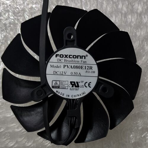 惠普  RTX 2060Super 8G MINI光追显卡风扇PVA080E12R  12V  0.5A
