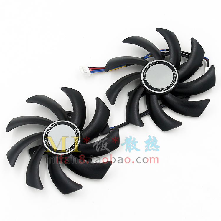 XFX讯景R9 280X 270X魔尊 290X黑狼 显卡散热双风扇PLD09210S12HH