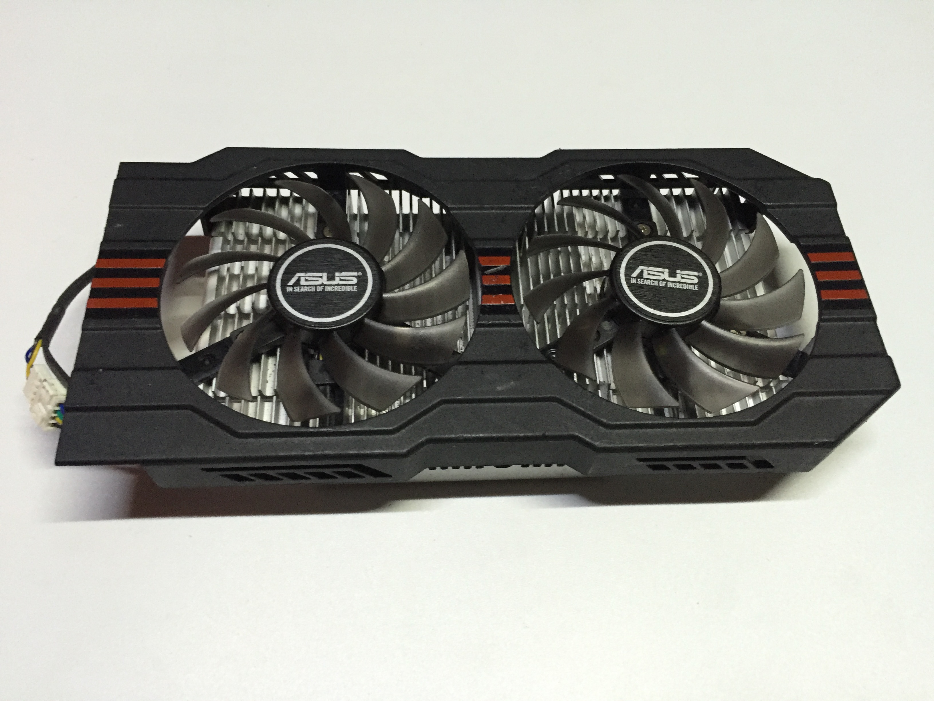 华硕GTX750TI 显卡散热器 孔距43mm 53mm 双风扇 4针温控散热器