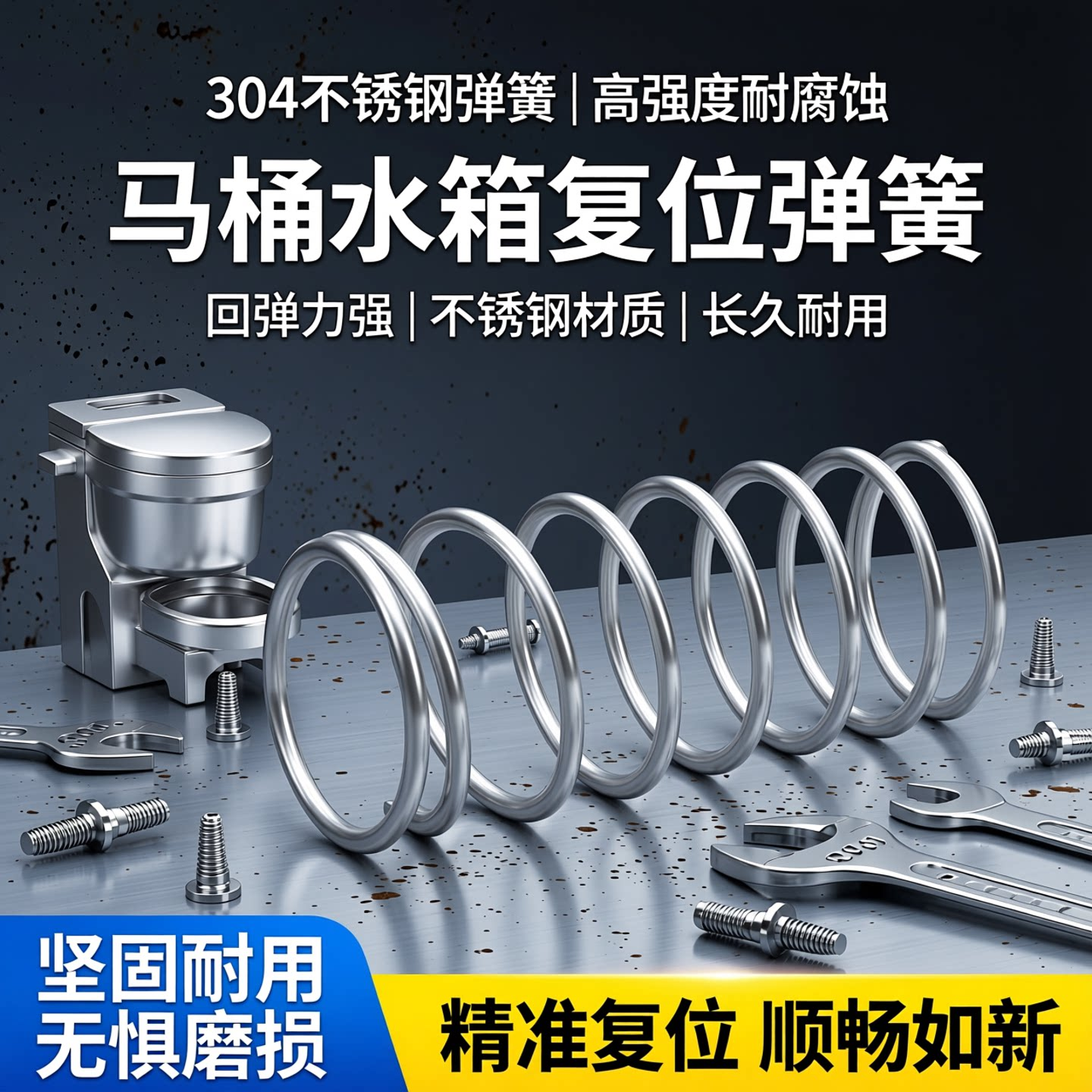 304不锈钢弹簧 不易生锈 马桶水箱弹簧 回位马桶弹簧 复位按钮簧