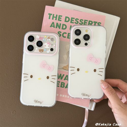 磨砂猫咪表情全包防摔苹果手机壳
