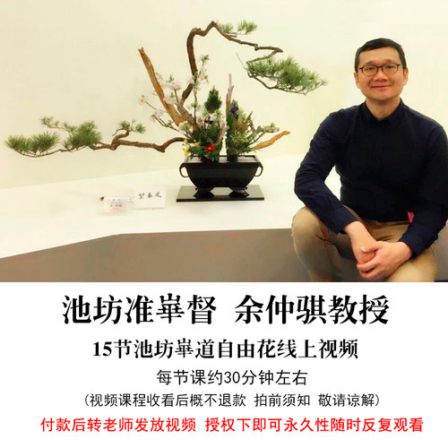 线上小原流风中华入门体验课插花
