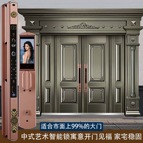 加长全自动别墅双开门智能锁农村