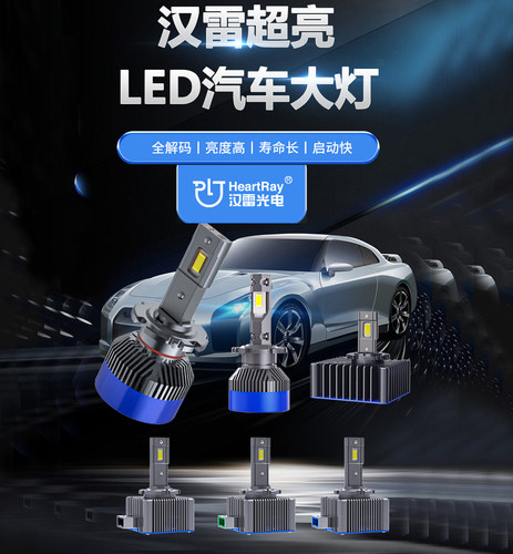 汉雷LED汽车大灯聚光超亮灯泡