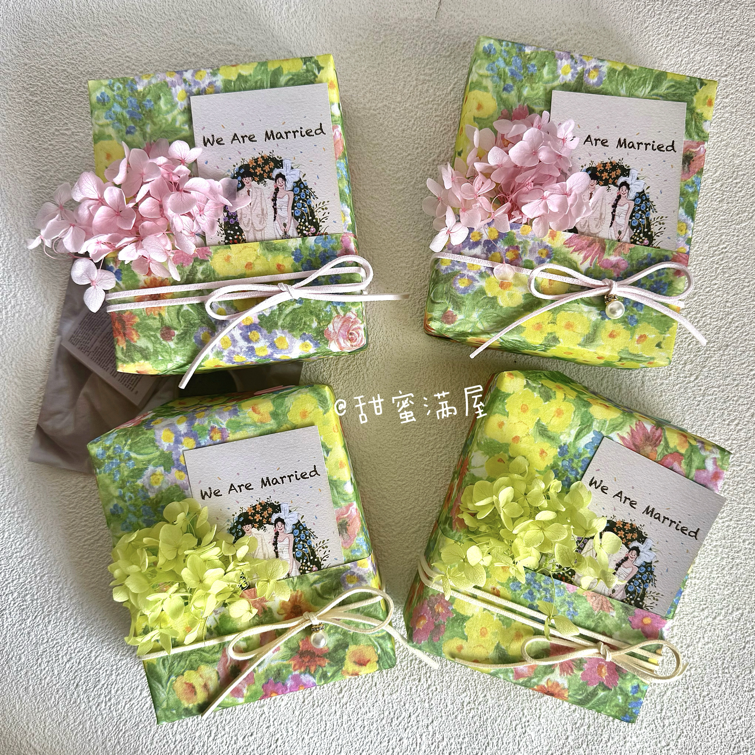 油画花海喜糖盒子高级感专用结婚免折叠创意小众礼盒空盒2025新款