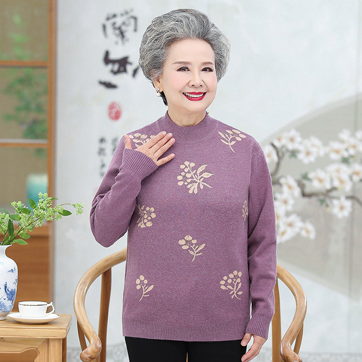 针织毛衣妈妈套头打底衫