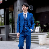 潮流青年外贸西服。马甲。西裤三件套A001p125，男装西服，星座1607