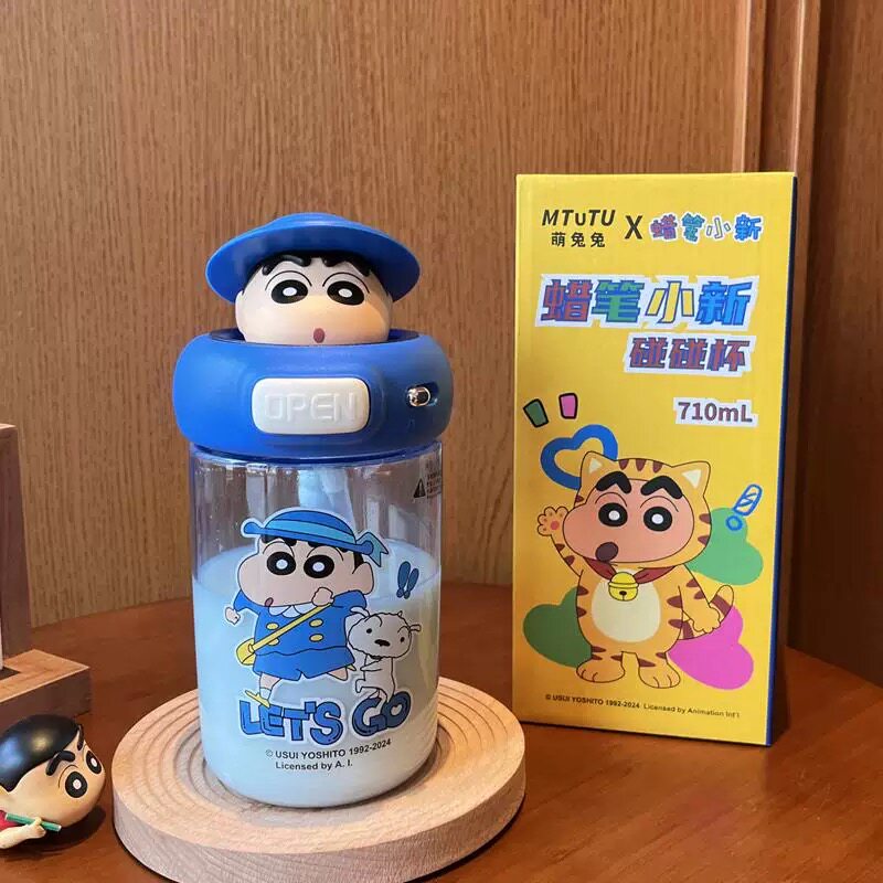 蜡笔小新大容量高颜值联名吸管杯2026新款男女学生儿童耐高温水杯