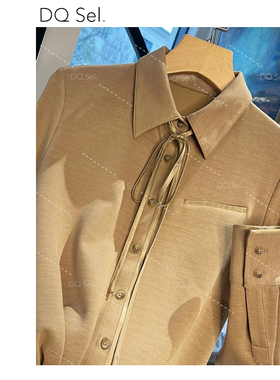 高品质气质百搭太空层衬衣女2025春秋长袖打底通勤衬衫IG2619