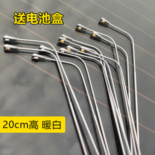 方寸景微缩仿真白色路灯模型沙盘火车场景高速景观材料高亮LED