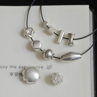 DIY配件 纯银隔珠 GF01 泰国手工银 妖家