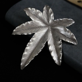 妖家 YZ02 纯银DIY配件 泰国手工银 叶子吊坠