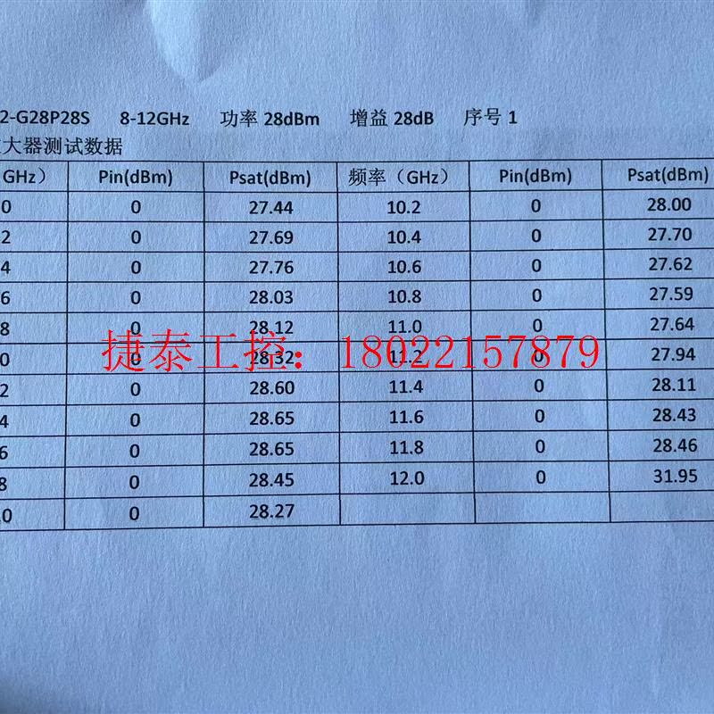议价 长期供应8-12GHz,X波段,增益28dB,输出功率28d