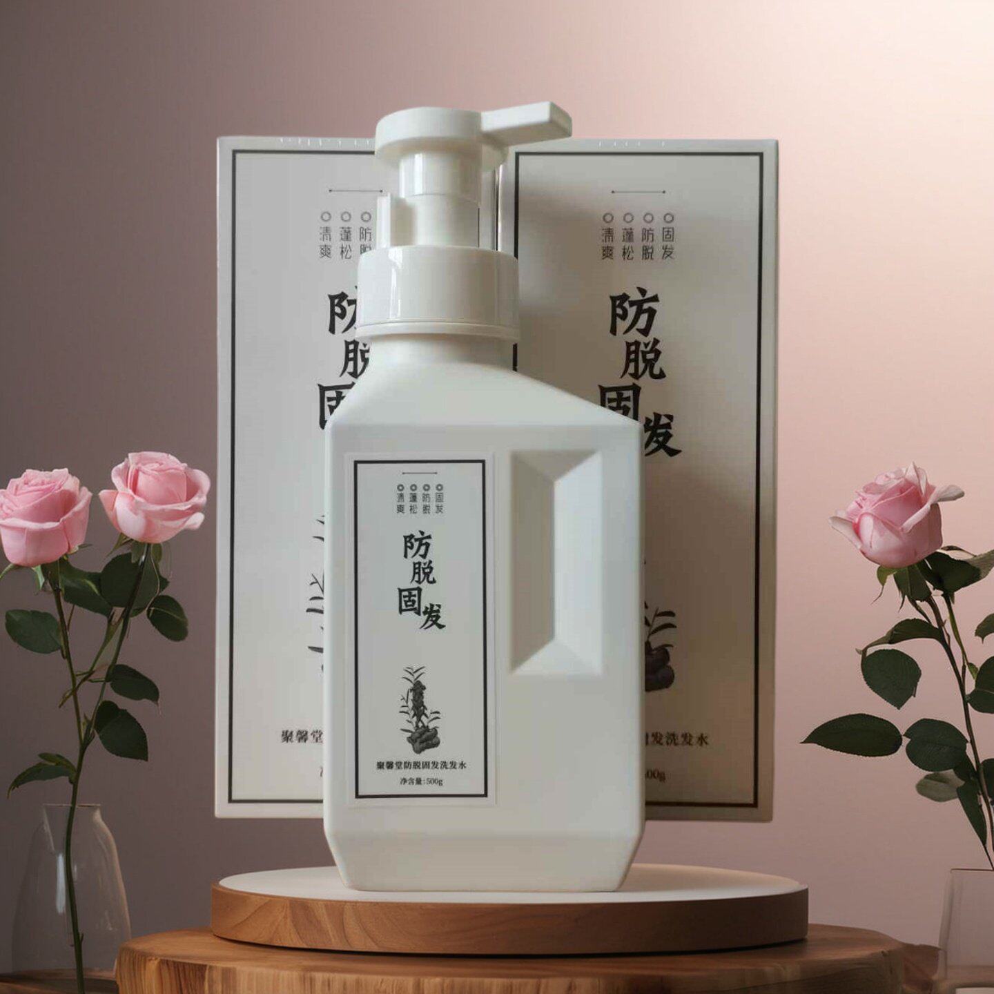 聚馨堂防脱固发洗发水无硅油生姜侧柏叶皂荚控油蓬松顺滑发廊同款