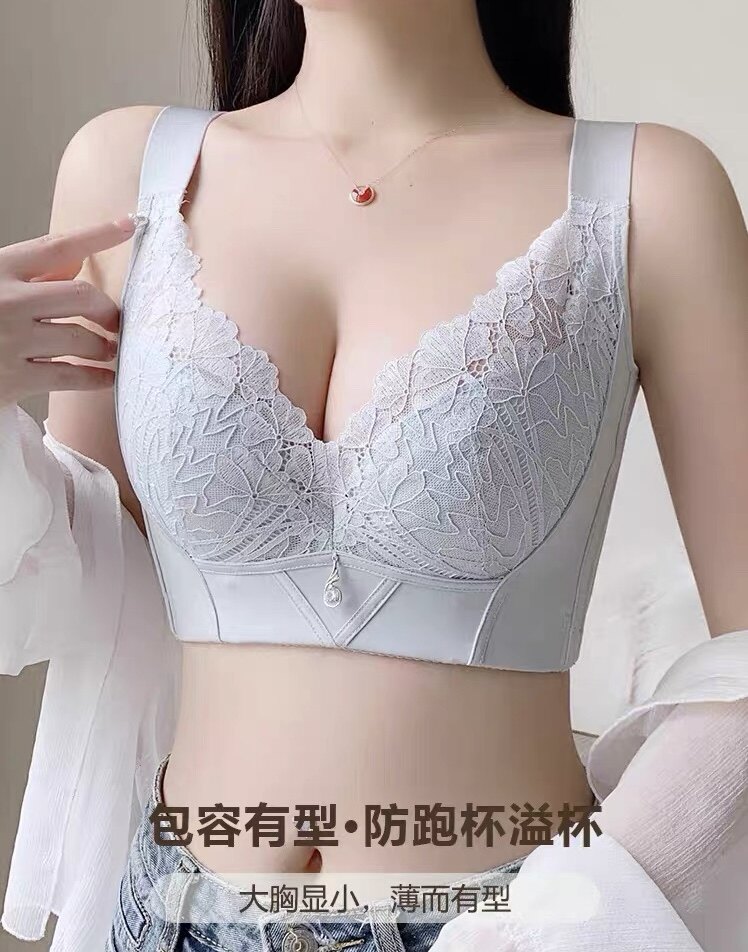 调整型软钢圈女内衣薄款聚拢上托定型矫正外扩侧收副乳五扣短文胸