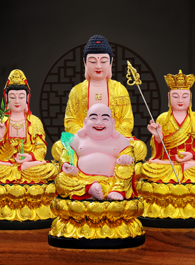新款如来佛祖男孩观世音娘娘像