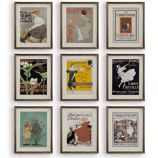 斯柏达复古人物装饰画有框油画布挂画客厅卧室设计感小众艺术画