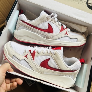 现货 耐克Jordan CMFT Era低帮板鞋男女同款白红HJ6777-100