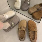 女2026新款 内增高一脚蹬单鞋 春季 子全包博肯鞋 鞋 厚底勃肯鞋