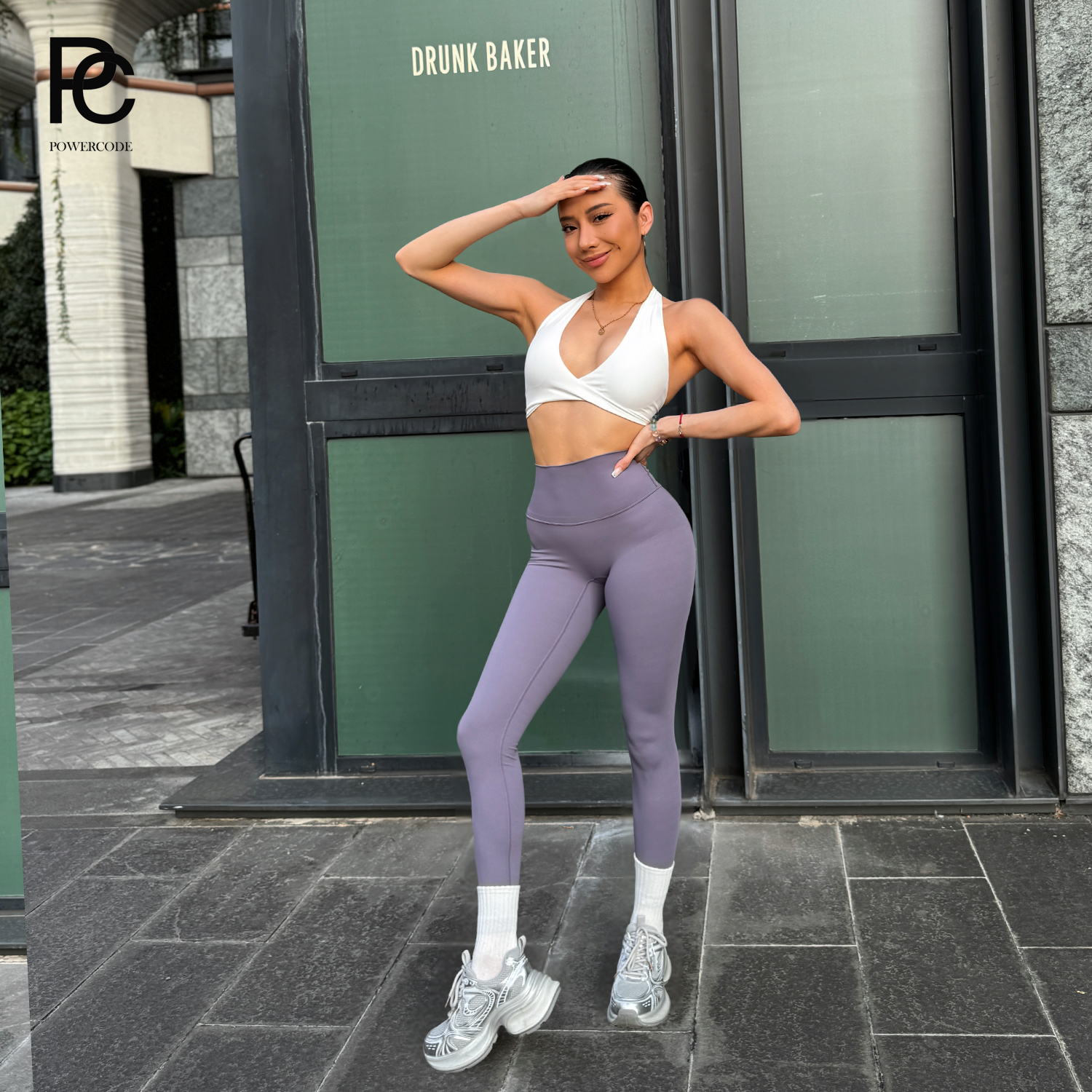 PC瑜伽裤后腰隐形带口袋瑜伽裤女