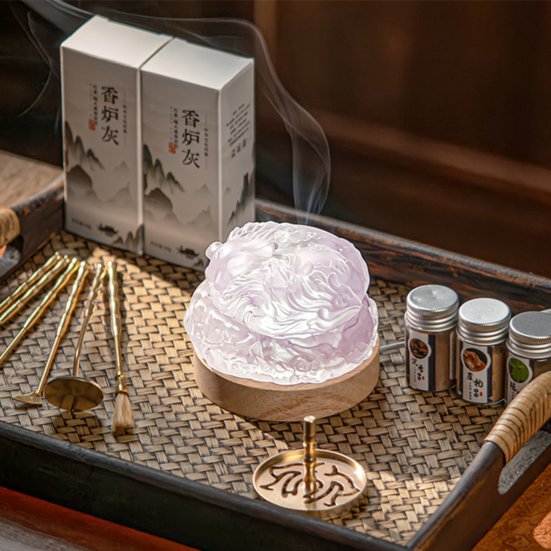 九尾狐香炉古法琉璃香薰炉打香篆工具套装檀香炉禅意茶室香道摆件