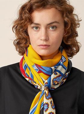 hen-rond丝巾扣黄铜配饰金字塔高档围巾扣两用披肩打结方巾扣奢华