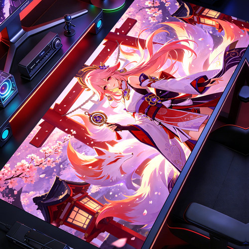八重神子光伏玻璃鼠标垫90x40cm