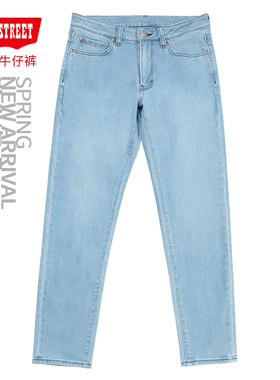 第五街5th street韩版休闲牛仔裤男装中腰修身小脚裤015196-241