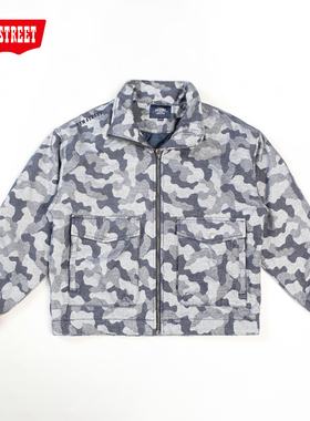 第五街5th street男装时尚迷彩棉服立领长袖加厚外套052507-244B0