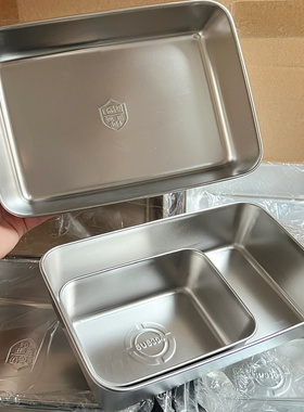 304不锈钢备菜盘火锅菜平底凉拌菜盘托盘料理盘子保鲜盒分格餐具