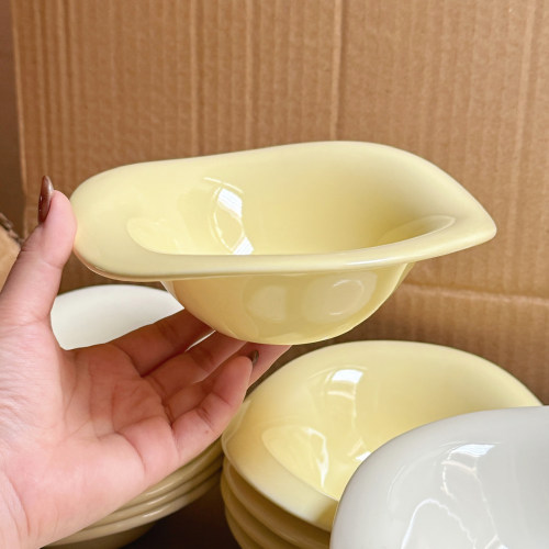 法式奶油风陶瓷异形沙拉碗一人食