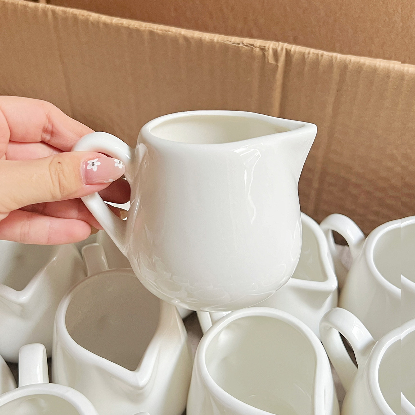 迷你小奶盅陶瓷奶缸牛奶杯西餐厅咖啡厅奶杯小奶勺加奶罐蜂蜜杯壶,餐饮具,奶罐,淘宝优惠券,粉丝福利购,淘宝优惠卷