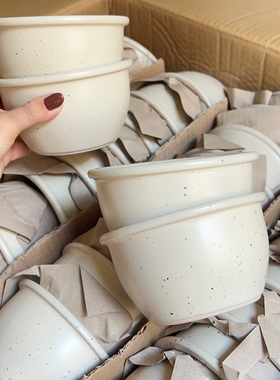 ins泼墨陶瓷酸奶碗米饭碗家用早餐麦片碗水果沙拉碗甜品碗布丁碗