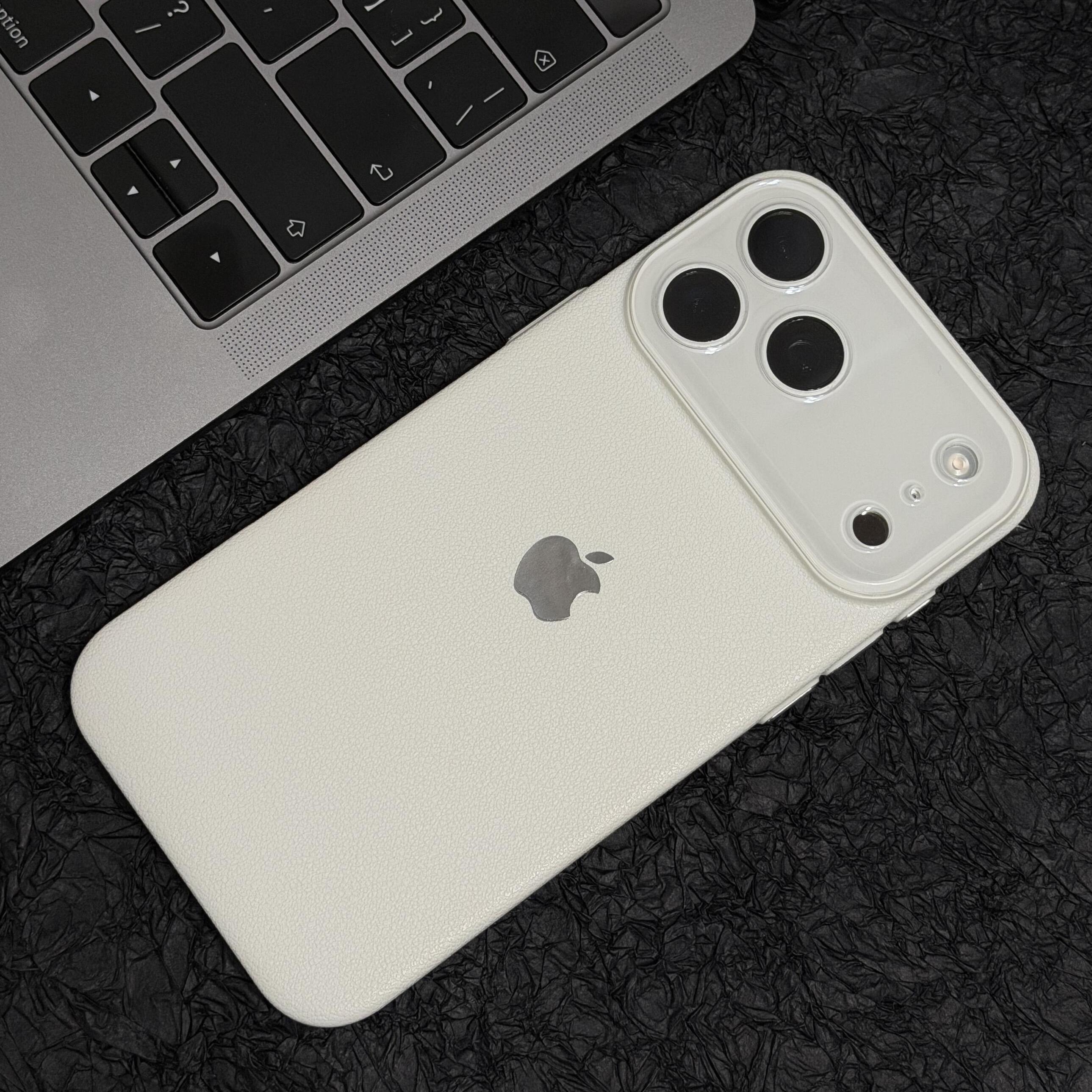 ins风高颜值白月光荔枝纹质感适用苹果17pro手机壳新款iphone16promax韩系小众15超薄磨砂14plus防摔13爆款12