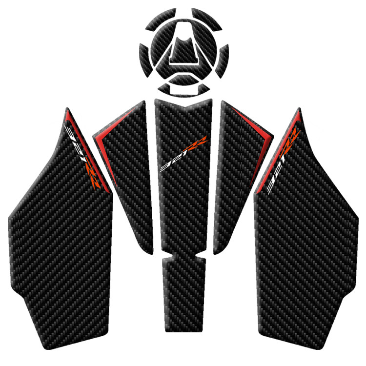 适用凯越321RR摩托改装车贴油箱盖鱼骨贴油箱防刮保护碳纤软胶贴