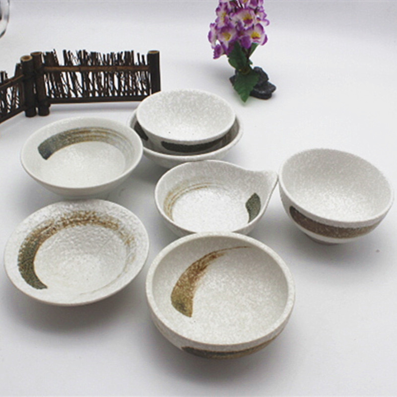 日韩料理饭碗汤碗火锅碗寿司餐厅粥碗耳朵日式高温陶瓷碗