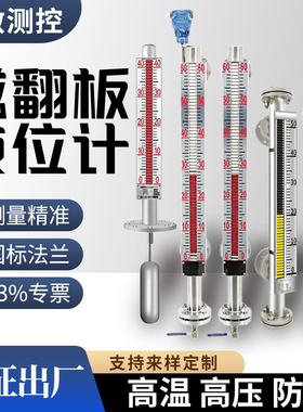 远传磁翻板液位计pp磁性浮子侧装式PVC顶装报警开关衬四氟水位计
