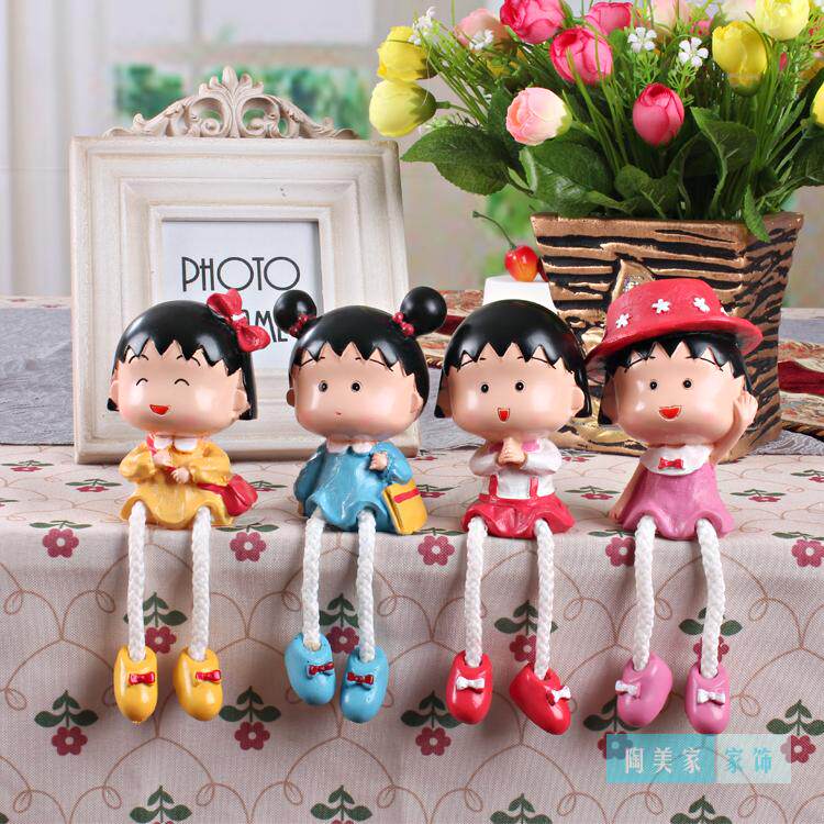 樱桃小丸子树脂吊脚娃娃 卧室摆件装饰隔板背景墙摆设 家居工艺品|msdalam kategori Aksesori rumah, hiasan - dari Buy2taobao.com untuk memberikan perkhidmatan ejen Taobao profesional membeli